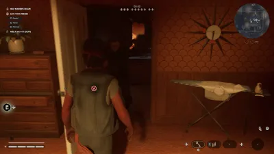 Civilian player interacting with a wall-mounted electrical breaker box labeled Toggle Power to illuminate the neighborhood
