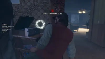 Halloween: The Game Killer frame with a SPECIAL TARGET ERIC KILLED banner above a +3125 XP award listing Priority Target Execution, Terrified Kill, All Priority Targets Killed and Body Art Scare