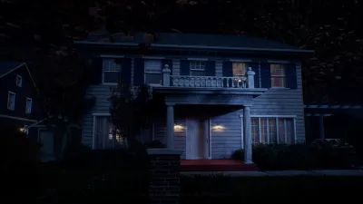 Doyle residence with an upstairs balcony on the Orange Grove Estates map in Halloween: The Game