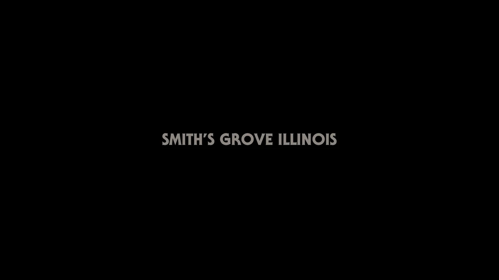 White Smith's Grove Illinois title card on black at the start of the Halloween: The Game Prologue chapter
